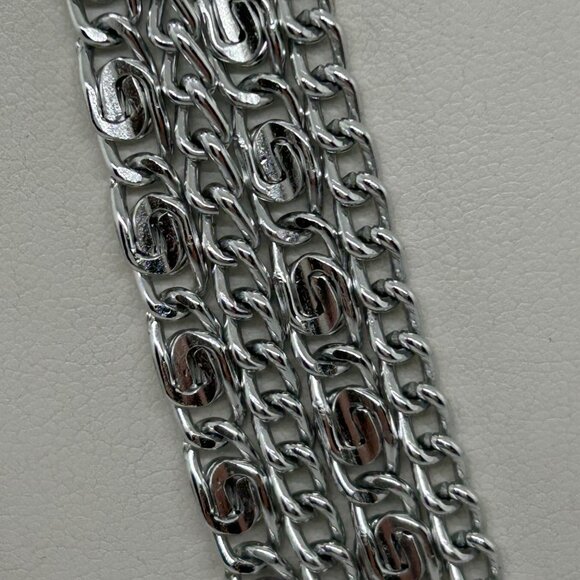 Vintage Sarah Coventry Necklace & Bracelet Silver-Tone 4 Strand lightweight. - Picture 4 of 11